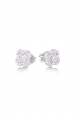 Clover Stud Earrings in Rose Gold