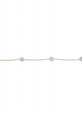 Diamonte Chain Bracelet in Rose Gold