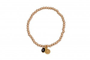 Eye Love Beaded Bracelet in Gold with Black Eye