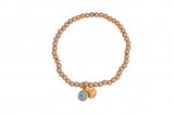 Eye Love Beaded Bracelet in Gold with Black Eye