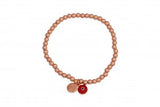 Eye Love Beaded Bracelet in Rose Gold with Blue Eye