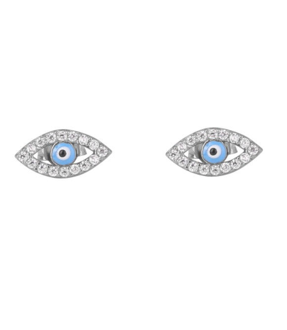 Slant Eye Earrings in Gold
