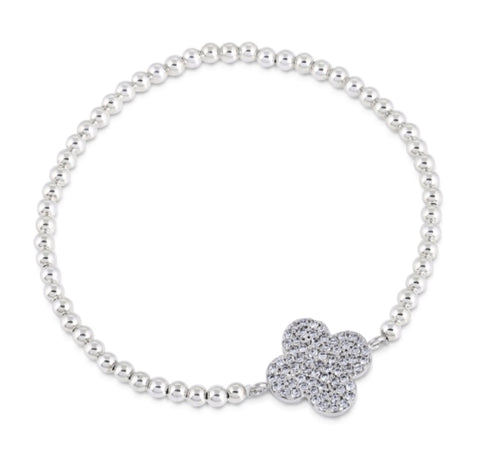 Keep The Faith Beaded Bracelet in Sterling Silver