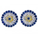 Evil Eye Earrings in Blue (Small)