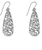 Long Ornate Earrings in Sterling Silver