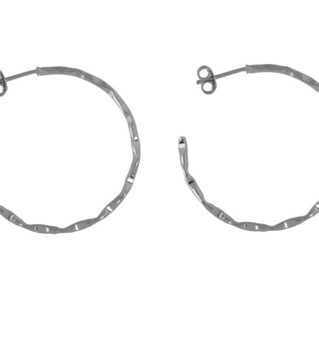 Love Hoop Earrings in Sterling Silver