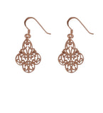 Mini Ornate Earrings in Rose Gold