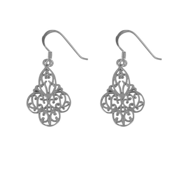 Mini Ornate Earrings in Rose Gold