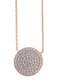 Disc Of Diamond Necklace in Rose Gold