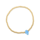 Opalite Hamsa Beaded Bracelet in Gold