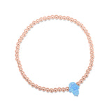 Opalite Hamsa Beaded Bracelet in Gold