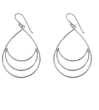 Open Teardrop Earrings in Sterling Silver