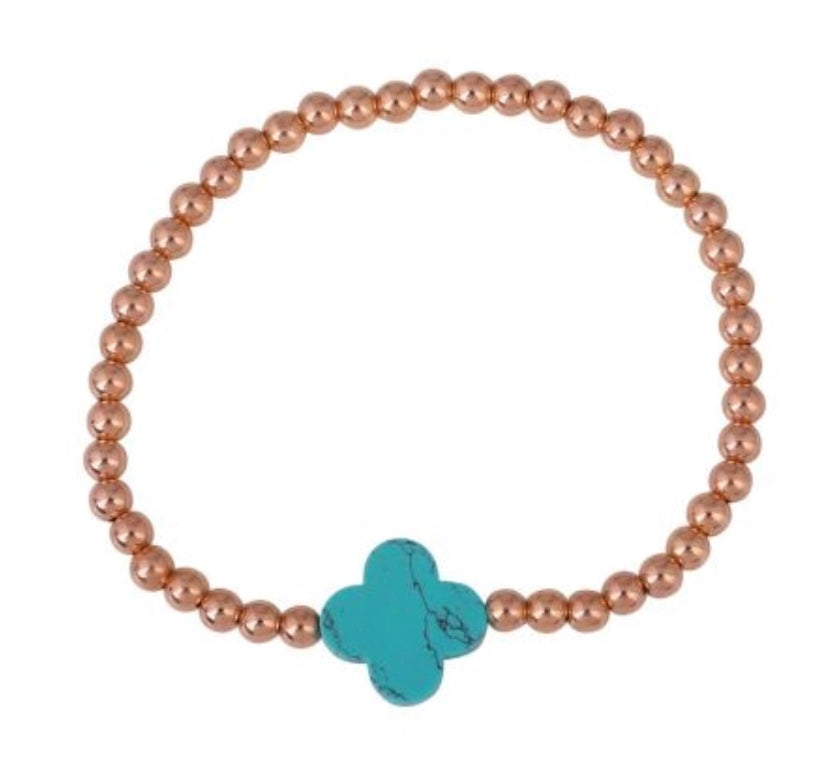 Summer Loving Beaded Bracelet in Rose Gold