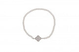 Sweet Cross Beaded Bracelet in Gold