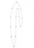 White Clover Long Necklace in Sterling Silver
