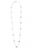 White Clover Long Necklace in Stainless Steel