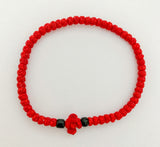 Red Komboskini with Black Beads