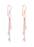 Havana Drop Crystal Earrings in Sterling Silver