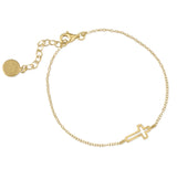 Open Cross Bracelet in Gold