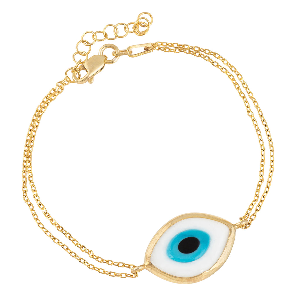 Limnos White Eye Bracelet in Gold