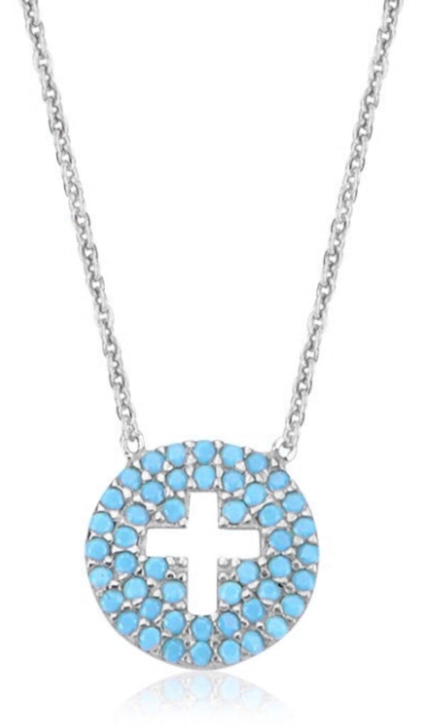 Mini Cut Out Cross Nano Necklace in Sterling Silver