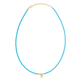 Mykonos Beaded Necklace with Turquoise Beads