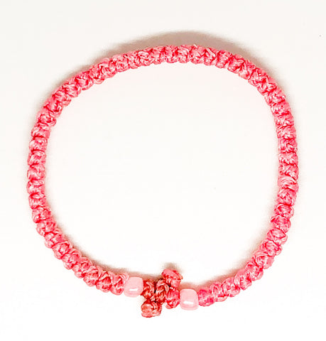 Pink Komboskini with Pale Pink Beads