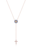 Lucky Lariat Necklace in Rose Gold