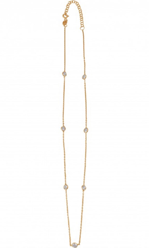 Diamonte Chain Necklace in Gold