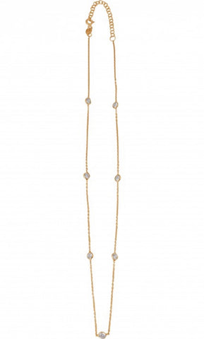 Diamonte Chain Necklace in Gold