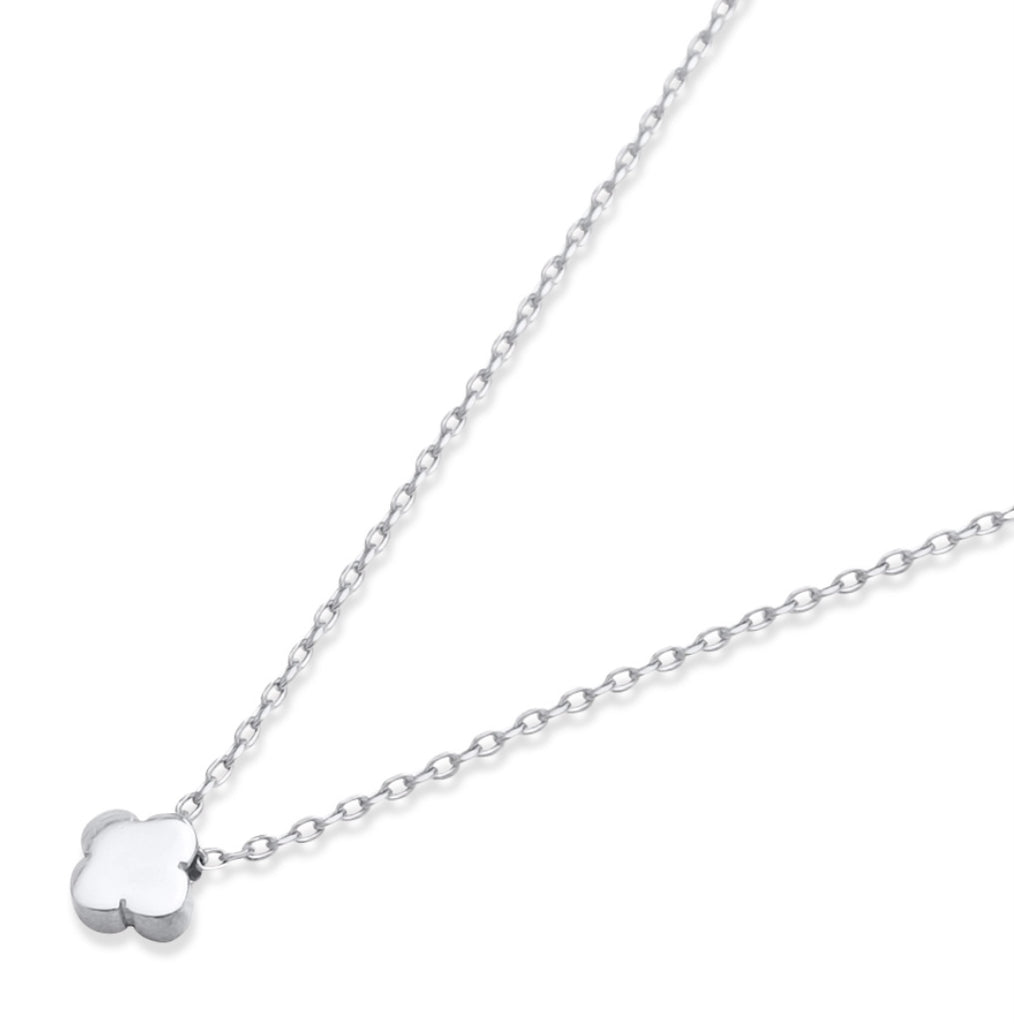Mini Clover Necklace in Silver