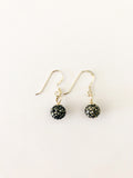 Disco Ball Drop Earrings in Sterling Silver