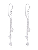 Havana Drop Crystal Earrings in Sterling Silver