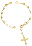 Rosary Bead Bracelet in Gold
