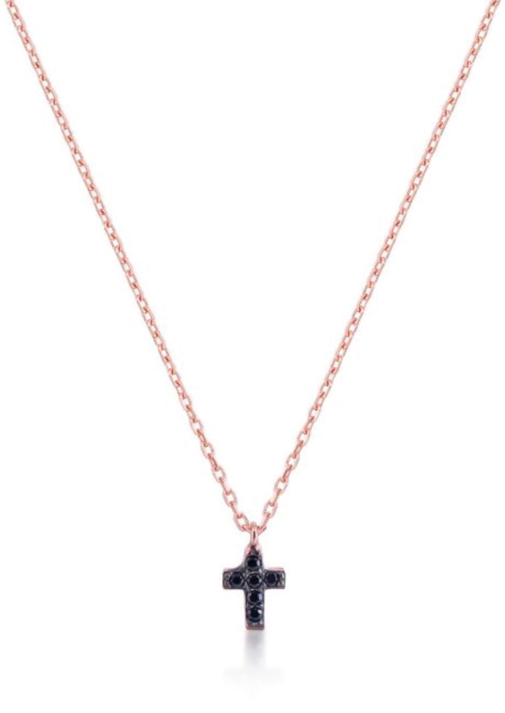 Mini Cross Necklace in Sterling Silver