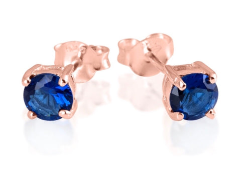 Evil Eye Earrings in Blue (Small)