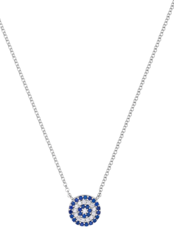 Blue Eye Necklace in Sterling Silver