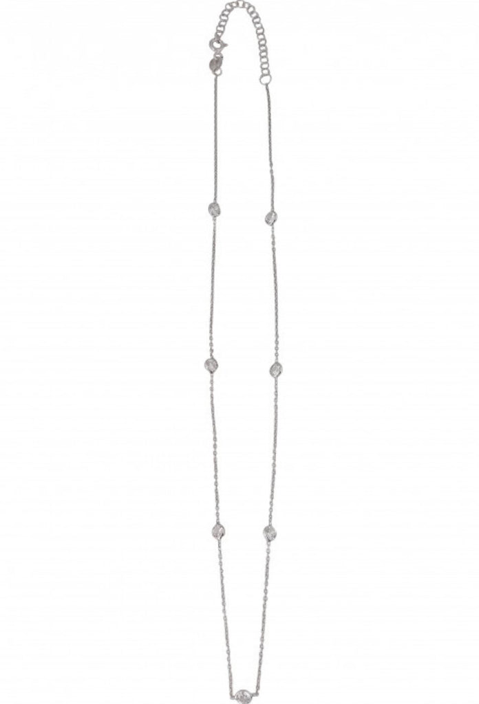 Diamonte Chain Necklace in Sterling Silver