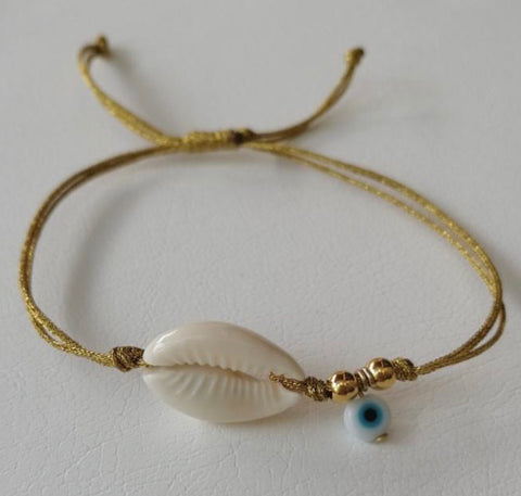 Cowrie Shell with Mati Bracelet