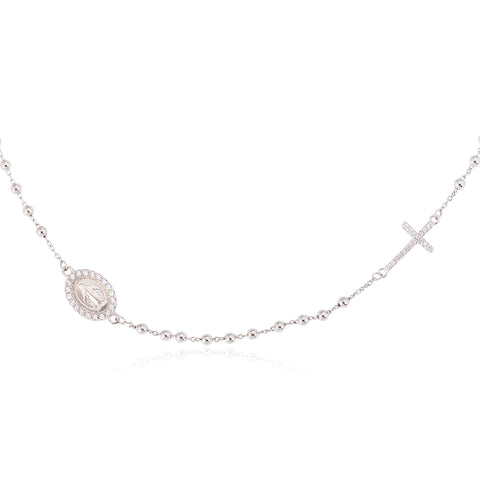 Gabbana Rosary Necklace in Sterling Silver