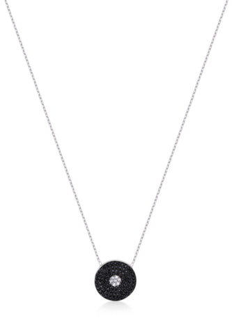 Black Diamond Necklace in Sterling Silver