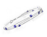 Looped Greek Mati Bracelet in Sterling Silver