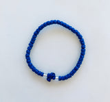 Royal Blue Komboskini with Clear Beads