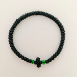 Black Komboskini with Green Beads