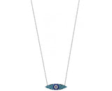 Kefalonia Evil Eye Necklace in Sterling Silver