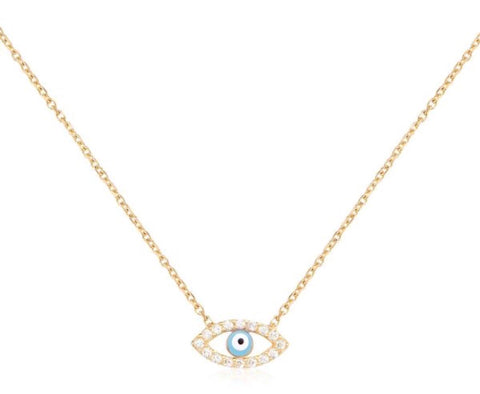 Eye On You Necklace in Gold