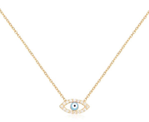 Eye On You Necklace in Gold