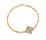 Keep The Faith Beaded Bracelet in Gold