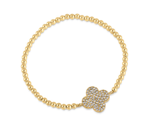 Keep The Faith Beaded Bracelet in Gold