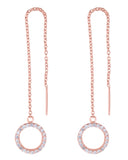 Circle Threads Earrings in Rose Gold